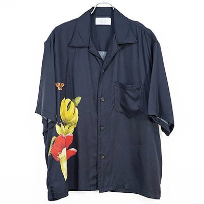 UNUSED [ US2315 (Short-sleeve open collar printed shirt) ] NAVY