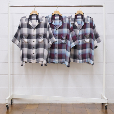 UNUSED [ US2148 (Ombre check short sleeve open collar shirt) ] MIX