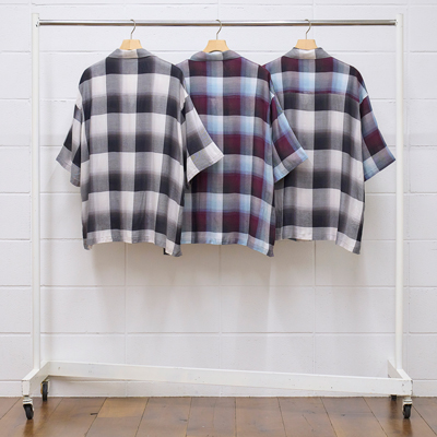 UNUSED [ US2148 (Ombre check short sleeve open collar shirt) ] MIX