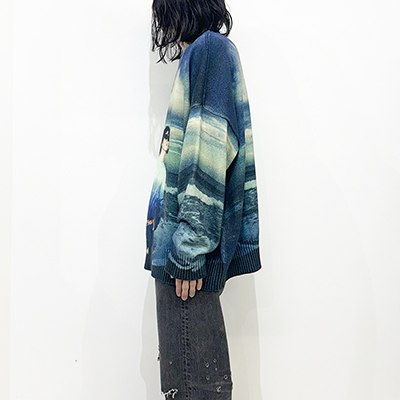 DAIRIKU [ "18SS" Photo Pullover Knit ] Night