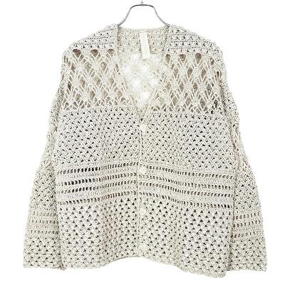 SHINYAKOZUKA [ HAND-CROCHET SPRING FAIE ISLE ] ECRU