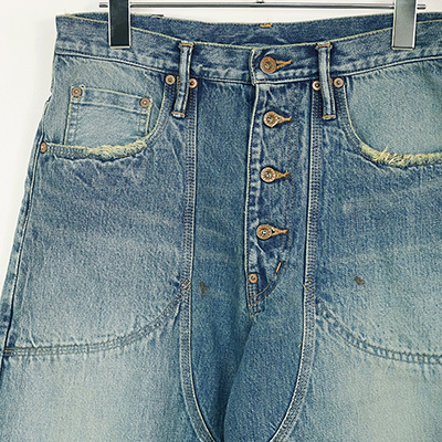 SUGARHILL [ FADED DOUBLE KNEE DENIM PANTS PRODUCTED BY UNUSED ]