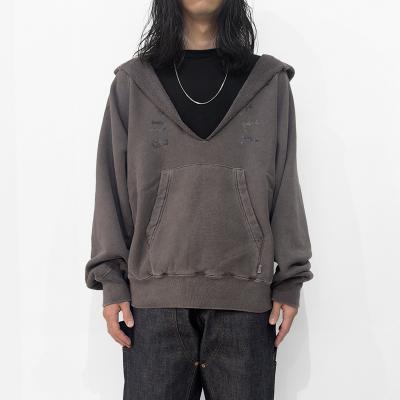 SUGARHILL [ RIPPED HOODIE ] DARK PURPLE