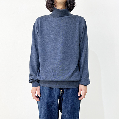 crepuscule [ Turtle Neck L/S ] BLUE