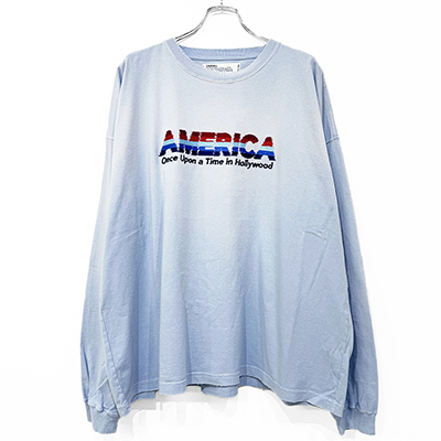 DAIRIKU [ "AMERICA" Vintage Sunburn Tee ] Sunburn Aqua