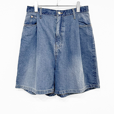 URU [ COTTON DENIM SHORTS ] L.INDIGO