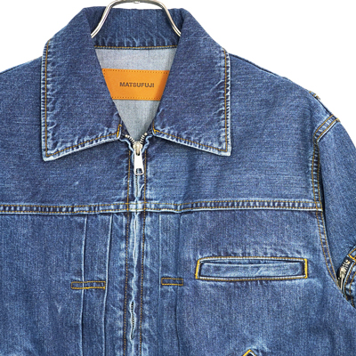 MATSUFUJI [ Stone Bio Wash Denim Jacket ] BLUE