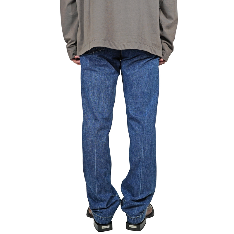 MATSUFUJI [ Stone Bio Wash Straight 5P Denim Trousers ] BLUE