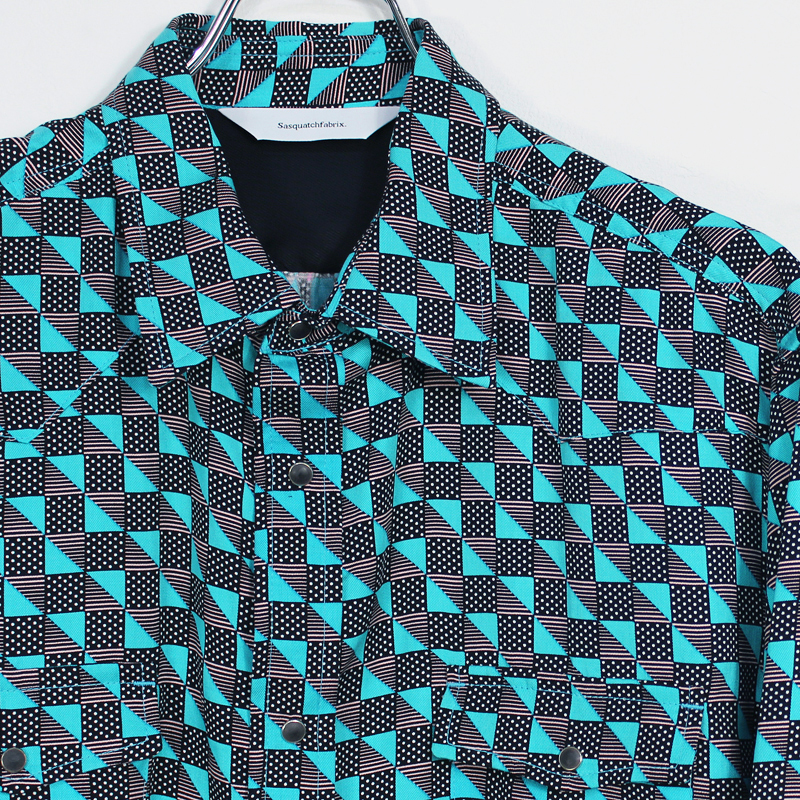 Sasquatchfabrix. [ 50's BOLERO SHIRT ] BLACK×GREEN | ロイド・エフ 