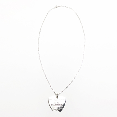 DAIRIKU [ Hard Work Guitar Pick Neckrace ] Silver