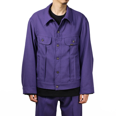スイーツ柄 ブルー 美品 dairiku 19aw ポリエステルジャケット