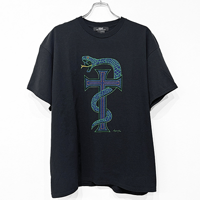 ESSAY [ OVERSIZED PRINT T-SHIRT (TS-4) ] SNAKE CROSS