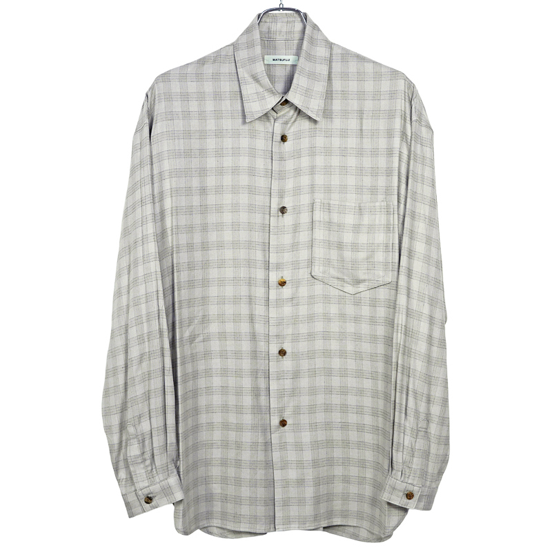 MATSUFUJI マツフジ 21AW FLANNEL CHECK PLEATS