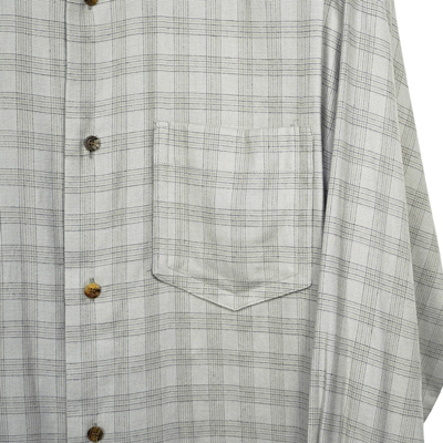 MATSUFUJI [ Flannel Check Utility Oversize Shirt ] BEIGE