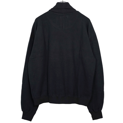 MATSUFUJI [ Ribbed Collar Sweat Shirt ] BLACK