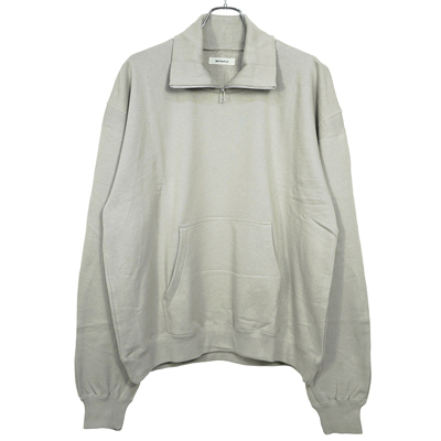 MATSUFUJI [ Ribbed Collar Sweat Shirt ] L.GRAY