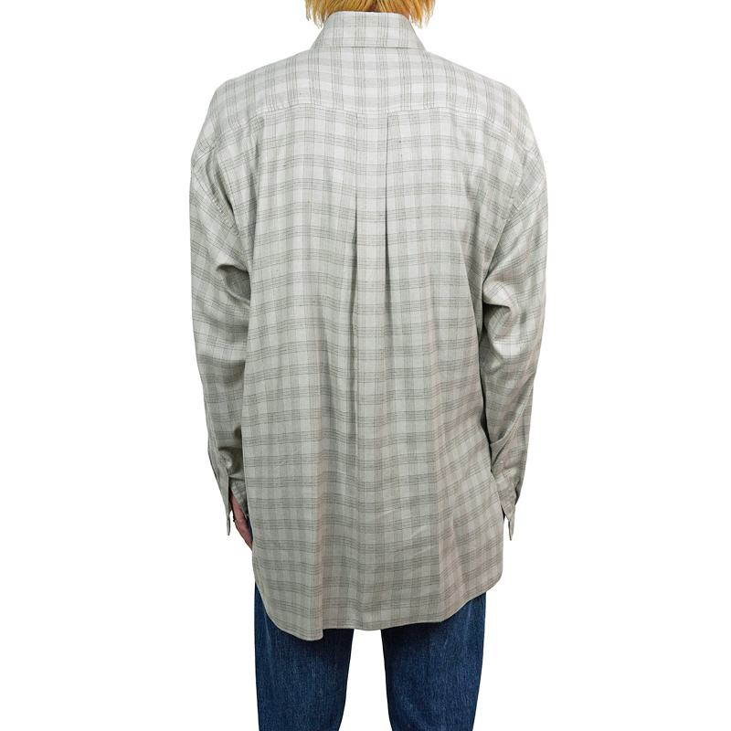 MATSUFUJI [ Flannel Check Utility Oversize Shirt ] BEIGE | ロイド
