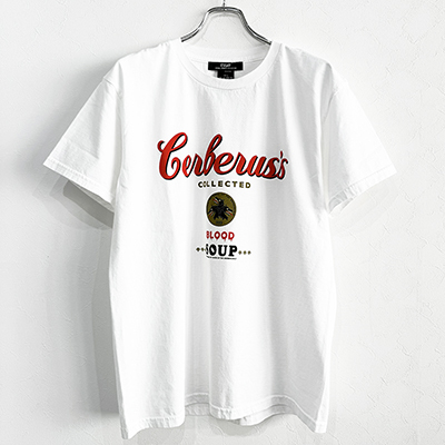 ESSAY [ WHITE PRINT T-SHIRT (TS-3) ] CERBERUS