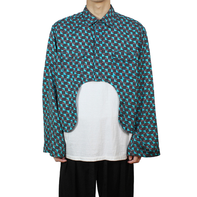 Sasquatchfabrix. [ 50's BOLERO SHIRT ] BLACK×GREEN | ロイド・エフ