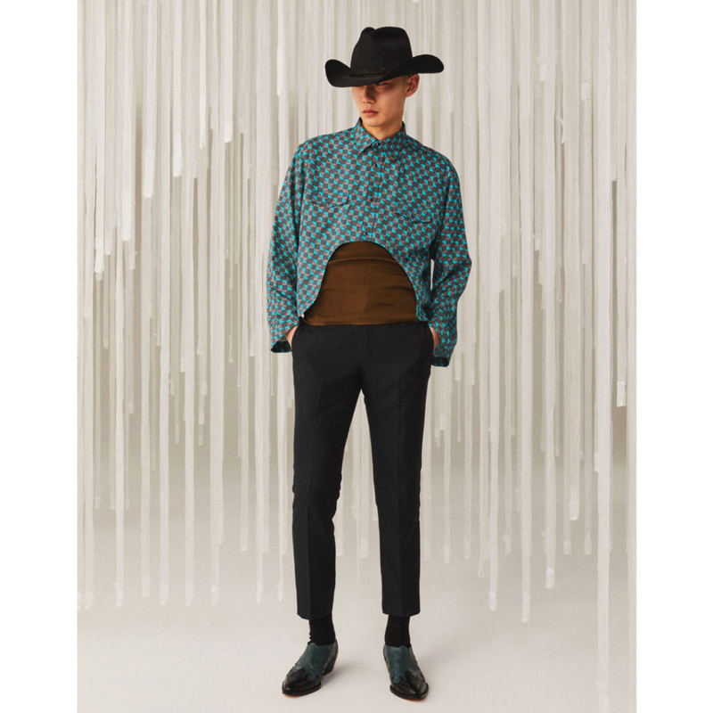 Sasquatchfabrix. [ 50's BOLERO SHIRT ] BLACK×GREEN | ロイド・エフ 