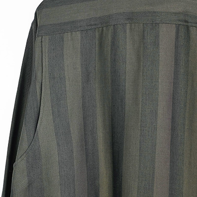 MATSUFUJI [ Satin Stripe Jacket ] CHA×NVY