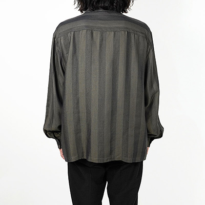 MATSUFUJI [ Satin Stripe Jacket ] CHA×NVY