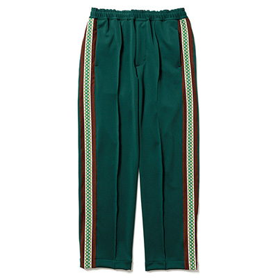 Sasquatchfabrix. [ LACE TAPE TRACK PANTS ] DARK GREEN