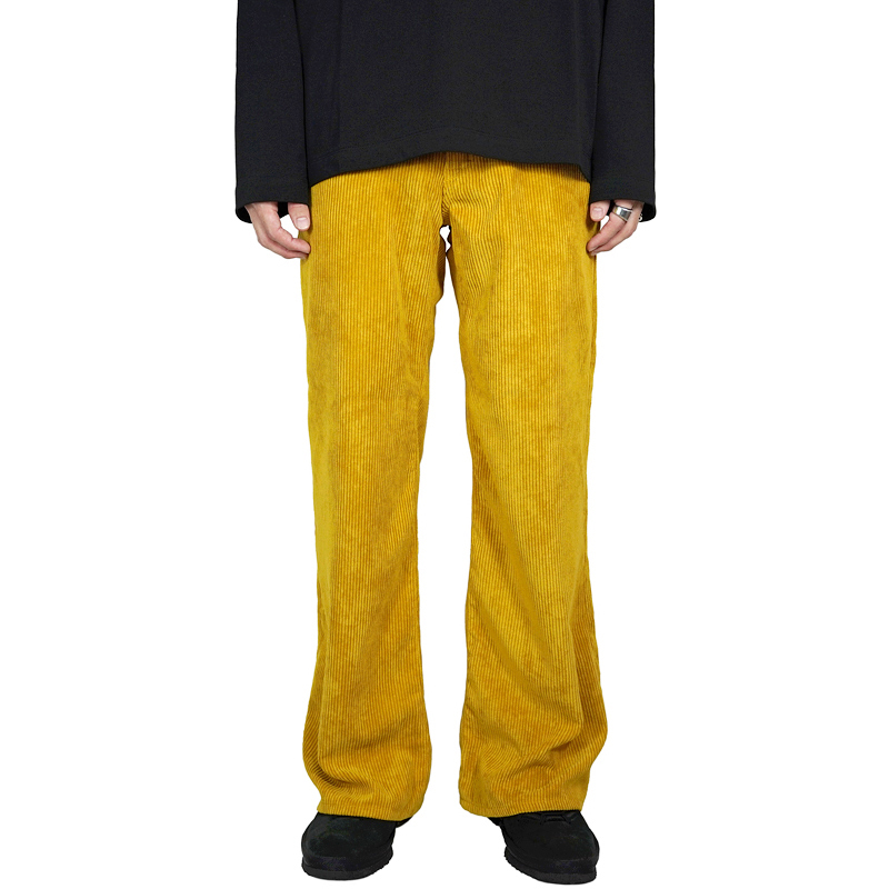 Sasquatchfabrix. [ 70-21 CORDUROY FLARE 5 POCKET PANTS ] MUSTARD
