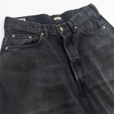 refomed [ FRESH MAN DENIM WIDE PANTS by EDWIN "USED" ] BLACK