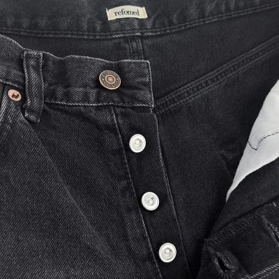 refomed [ FRESH MAN DENIM WIDE PANTS by EDWIN "USED" ] BLACK