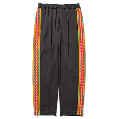 Sasquatchfabrix. [ LACE TAPE STRAIGHT TRACK PANTS ] CHARCOAL