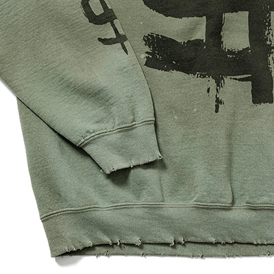 Sasquatchfabrix. [ VINTAGE SWEATSHIRT “$ 弗 $” ] OLIVE