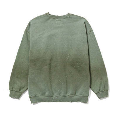 Sasquatchfabrix. [ VINTAGE SWEATSHIRT “OLIVE BRANCH” ] OLIVE