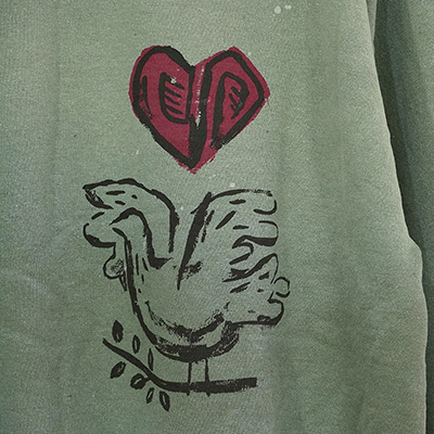 Sasquatchfabrix. [ VINTAGE SWEATSHIRT “OLIVE BRANCH” ] OLIVE