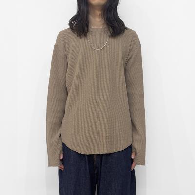 UNUSED [ US2523 (Long-sleeve waffle T-shirt) ] BEIGE