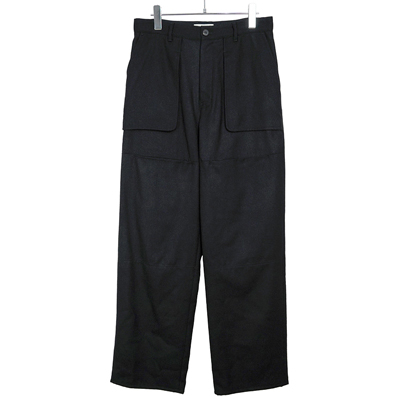 MATSUFUJI [ Wool Front Pocket Trousers ] BLACK