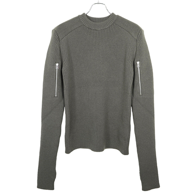 JOHN LAWRENCE SULLIVAN [ SHOULDER PAD KNIT SWEATER ] BEIGE