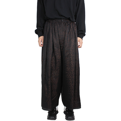 Sasquatchfabrix. [ LAYERED WIDE PANTS ] DARK BROWN