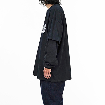 ESSAY [ LAYERED OVERSIZE LONG T-SHIRT (TS-3) ] SHADOW