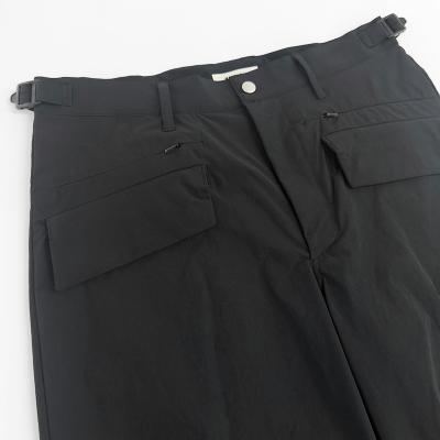 MATSUFUJI [ Water Repellent Wide Trousers ] BLACK
