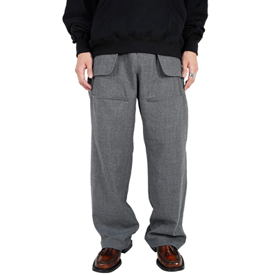 MATSUFUJI [ Wool Front Pocket Trousers ] GRAY