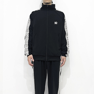 Sasquatchfabrix. [ LACE TAPE TRACK JACKET ] BLACK
