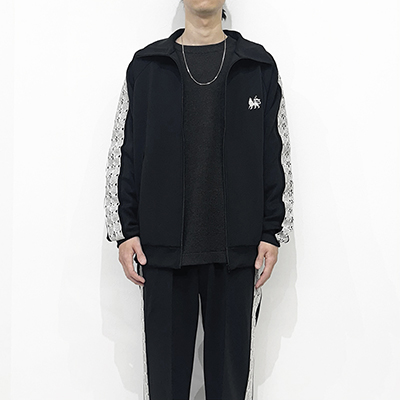 Sasquatchfabrix. [ LACE TAPE TRACK JACKET ] BLACK