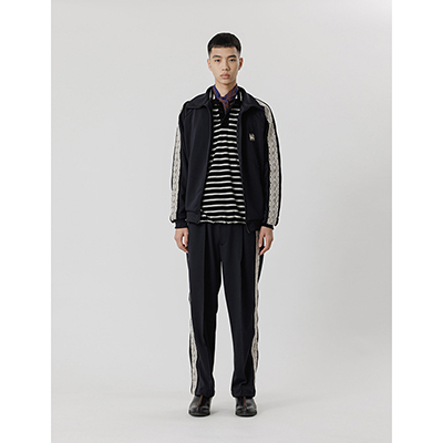 Sasquatchfabrix. [ LACE TAPE TRACK JACKET ] BLACK