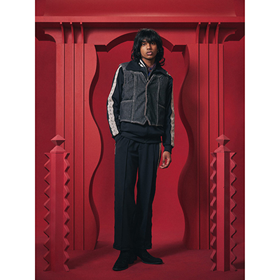 Sasquatchfabrix. [ LACE TAPE TRACK JACKET ] BLACK