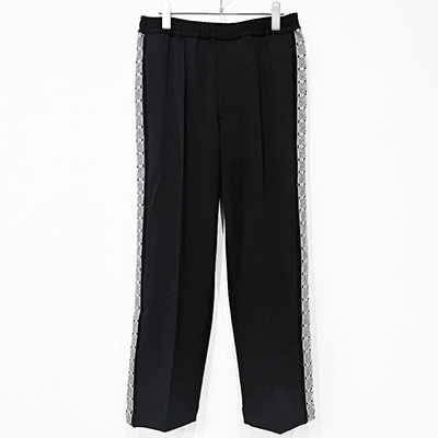 Sasquatchfabrix. [ LACE TAPE TRACK PANTS ] BLACK