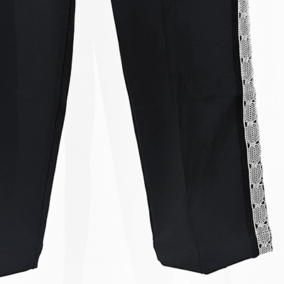 Sasquatchfabrix. [ LACE TAPE TRACK PANTS ] BLACK