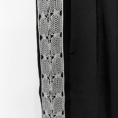 Sasquatchfabrix. [ LACE TAPE TRACK PANTS ] BLACK