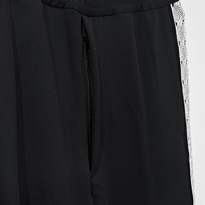 Sasquatchfabrix. [ LACE TAPE TRACK PANTS ] BLACK