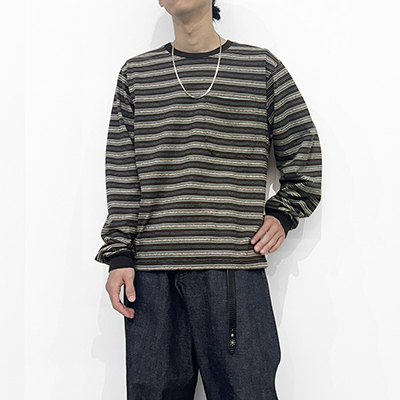 SUGARHILL [ STRIPE LONG SLEEVE TEE ] MINT STRIPE